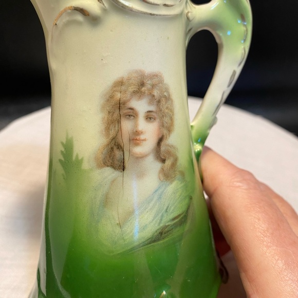 Vintage Made in Austria Victorian Portrait Pitcher - Picture 8 of 8